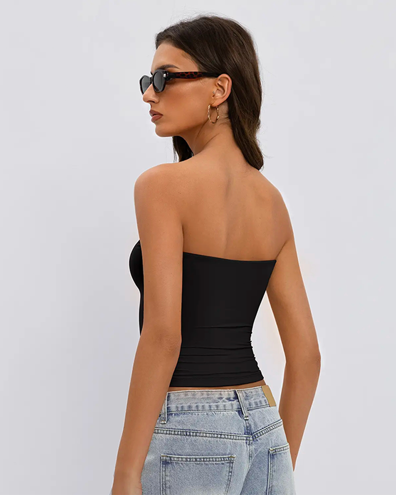 Women's Summer Going Out Double Lined Tube Top