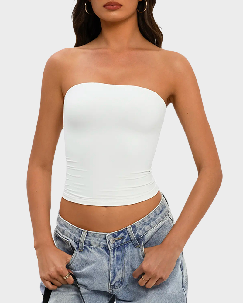 Women's Summer Going Out Double Lined Tube Top