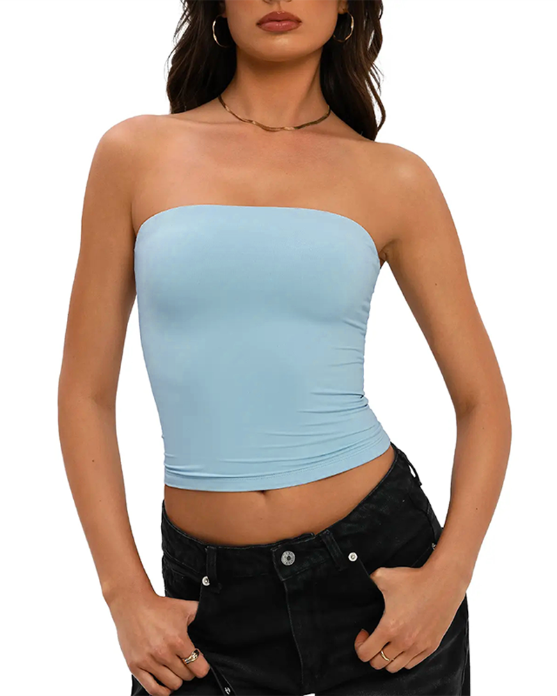 Women's Summer Going Out Double Lined Tube Top