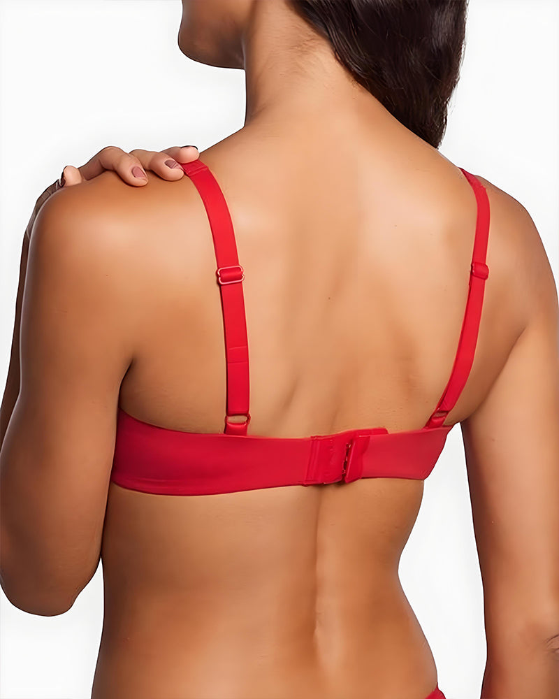Unlined No Padded Underwired Double Layer Cup Balconette Bra
