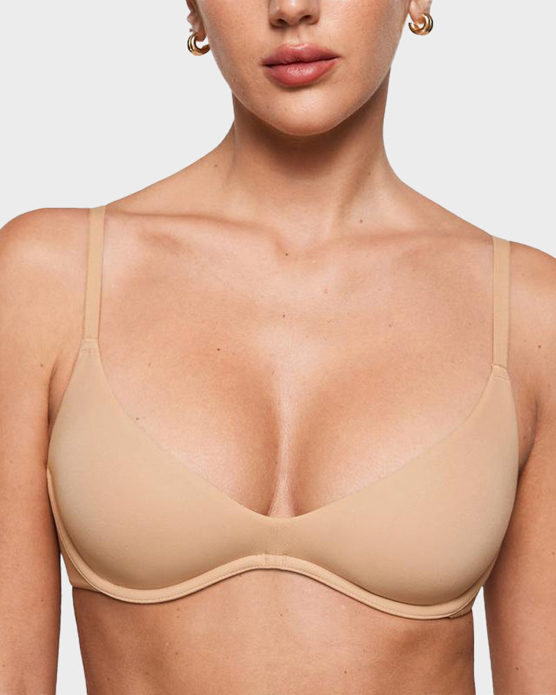 Women's Plus Plunge Unlined Underwire Sexy Demi Balconette Bras