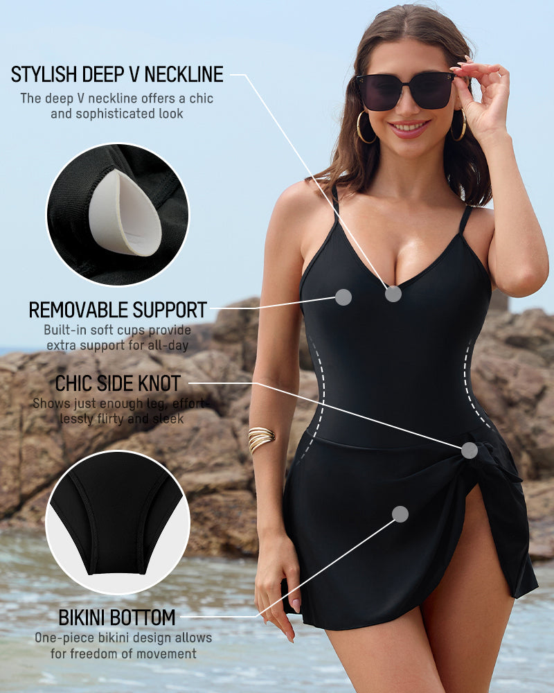 Women's Tummy Control Slim Fit Plus Size One Piece Swimsuit