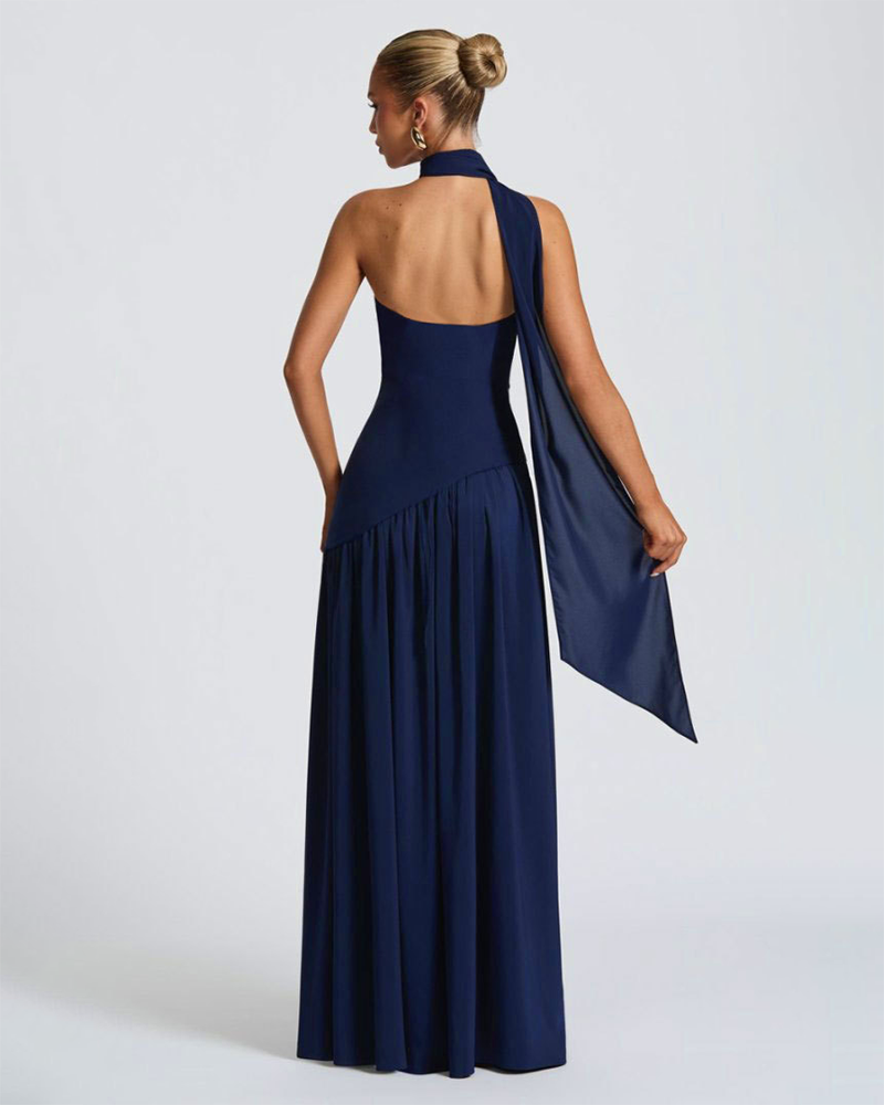 Women's Plain Split Thigh Strapless Bodycon Tube Dress