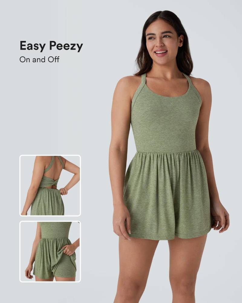 Easy Peezy Sleeveless Pocket 2-in-1 Romper