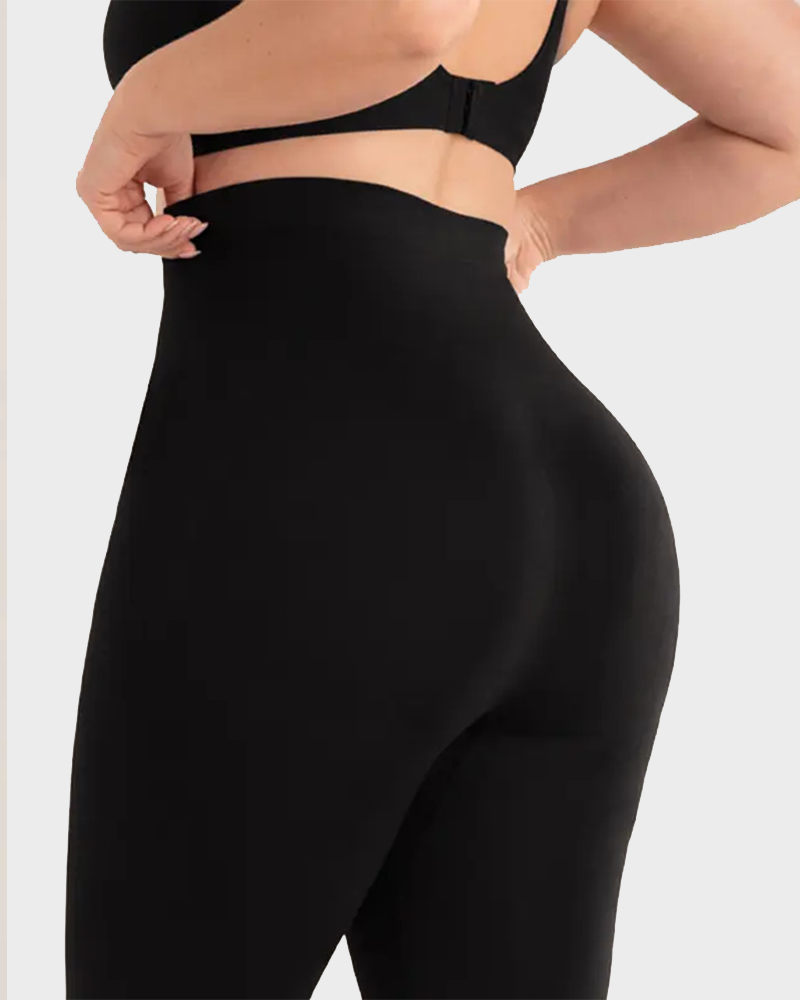 High Waisted Tummy Control Leggings Medium Compression Shaping Yoga Pants