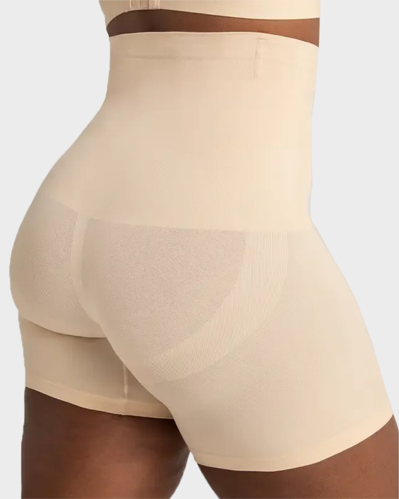 Anti Roll High Waisted Seamless Medium Compression Shapewear Shorts