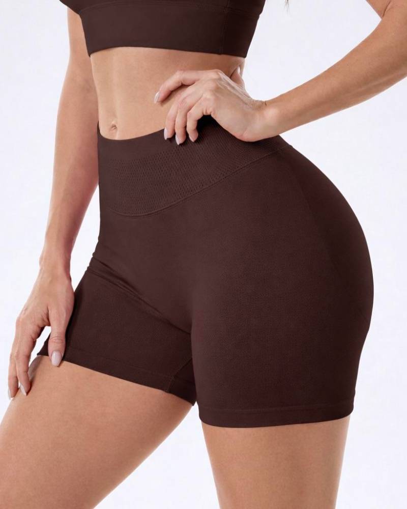 Women's High Waisted Scrunch Butt Lifting Gym Shorts