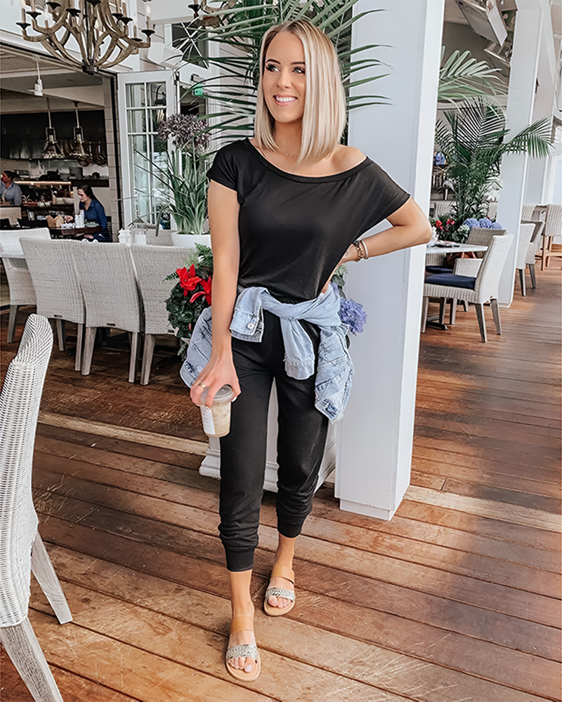 Women's Plus Size Off Shoulder Elastic Waist Loose Minimalist Jumpsuit Casual Lightweight Romper
