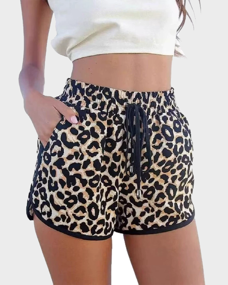 Checkered Drawstring Casual Elastic Waist Comfortable Everyday Chic Shorts