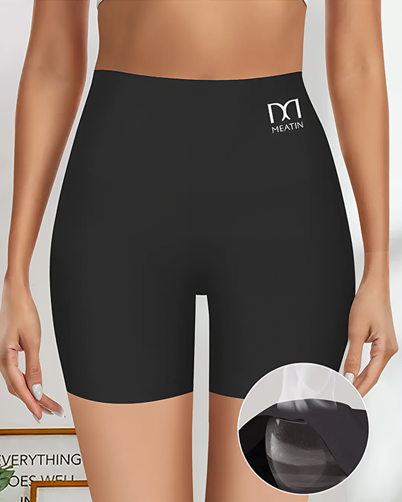 4PCS High Waist Shapewear Shorts for Women Solid Color Sculpting Panties