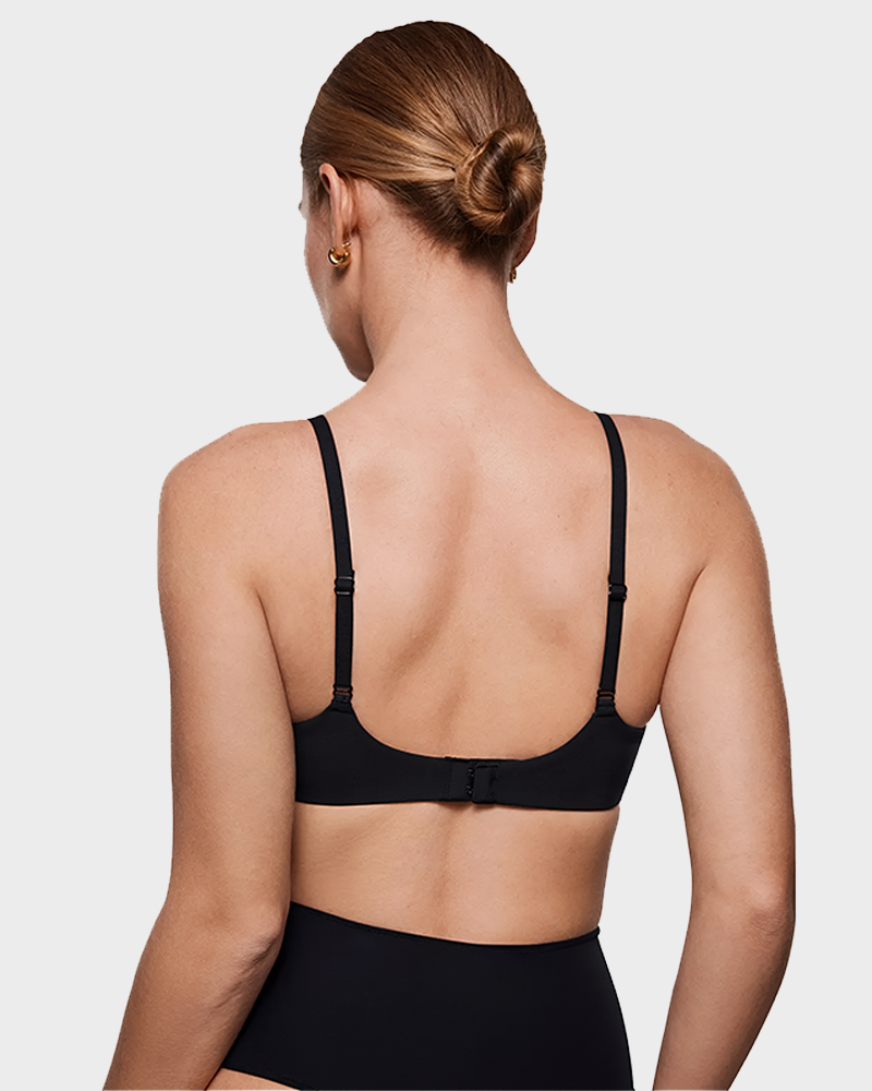 Women's Lightly Padded Underwire Soft Supportive Adjustable Straps Balconette Bra