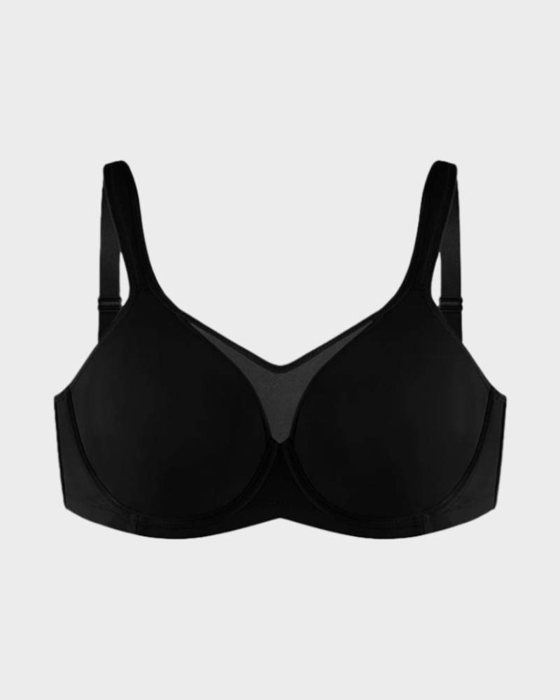 Plus Size Unlined Full Coverage Non-padded Cooling Minimizer Bra