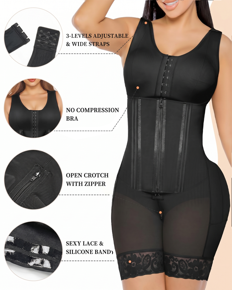 Overbust Colombian Faja Tummy Control Body Shaper Waist Snatched Girdle Shapewear