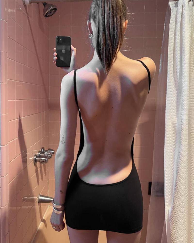 Lightweight Backless Spaghetti Strap Sleeveless Bodycon Beach Dress