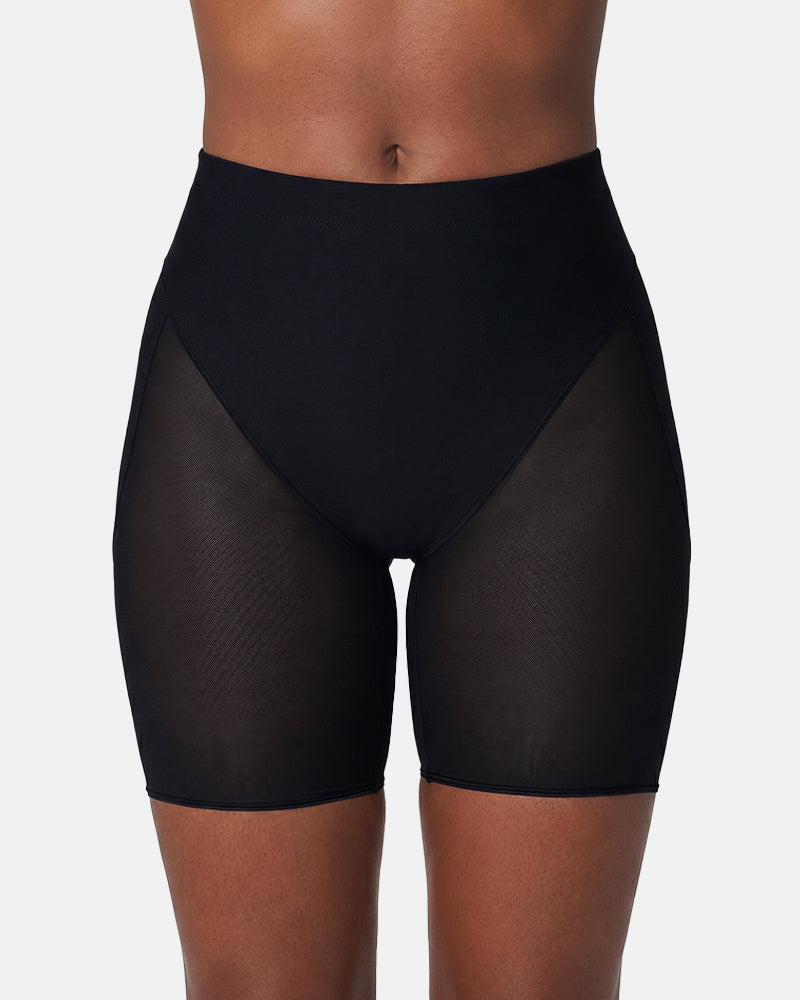 Firm Compression Butt Lifter Shorts Ruched Center Seam Shapewear