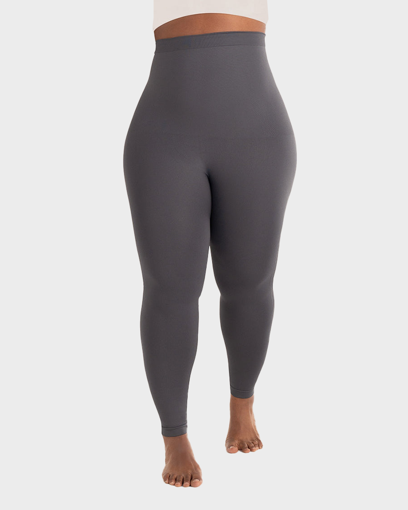 High Waisted Tummy Control Leggings Medium Compression Shaping Yoga Pants