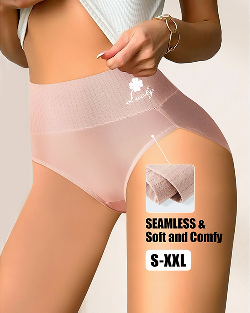 5 Pcs High Elastic Breathable Stretchy Control Panties Soft Women's Underwear