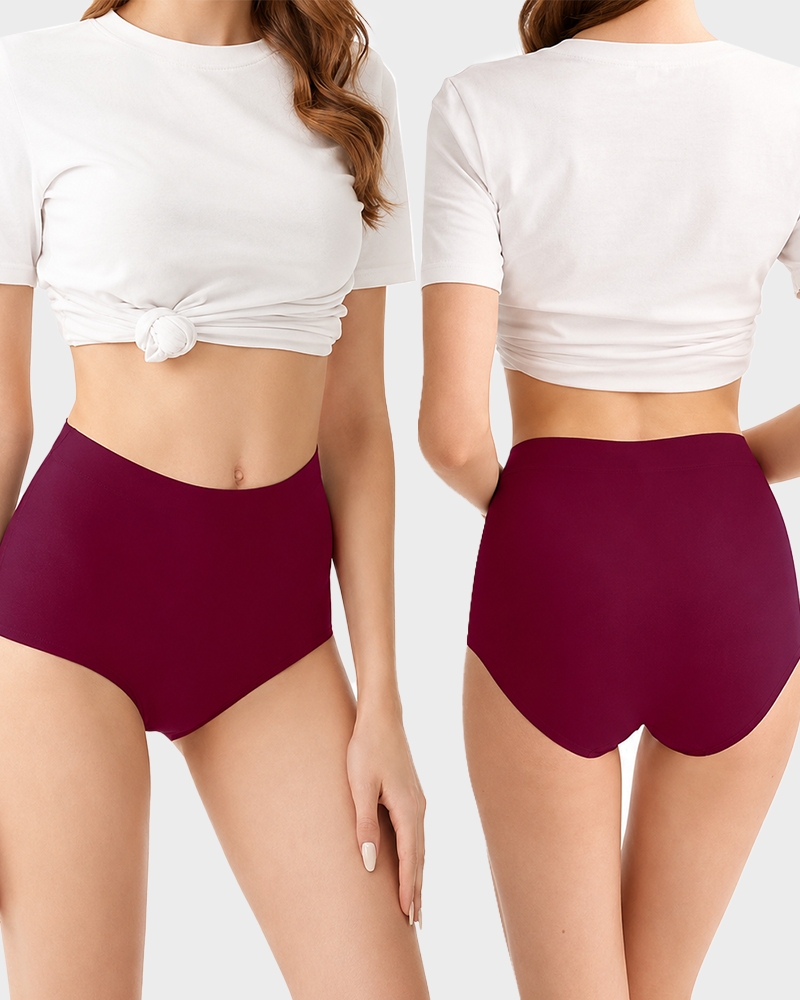 Women's High Waist Seamless No Show Briefs Panties