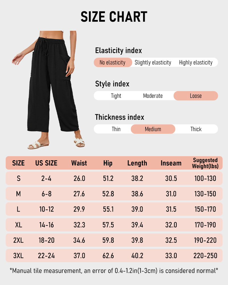 Women's Linen Blend Wide Leg Loose Pants Casual Beach Palazzo Harem Pockets