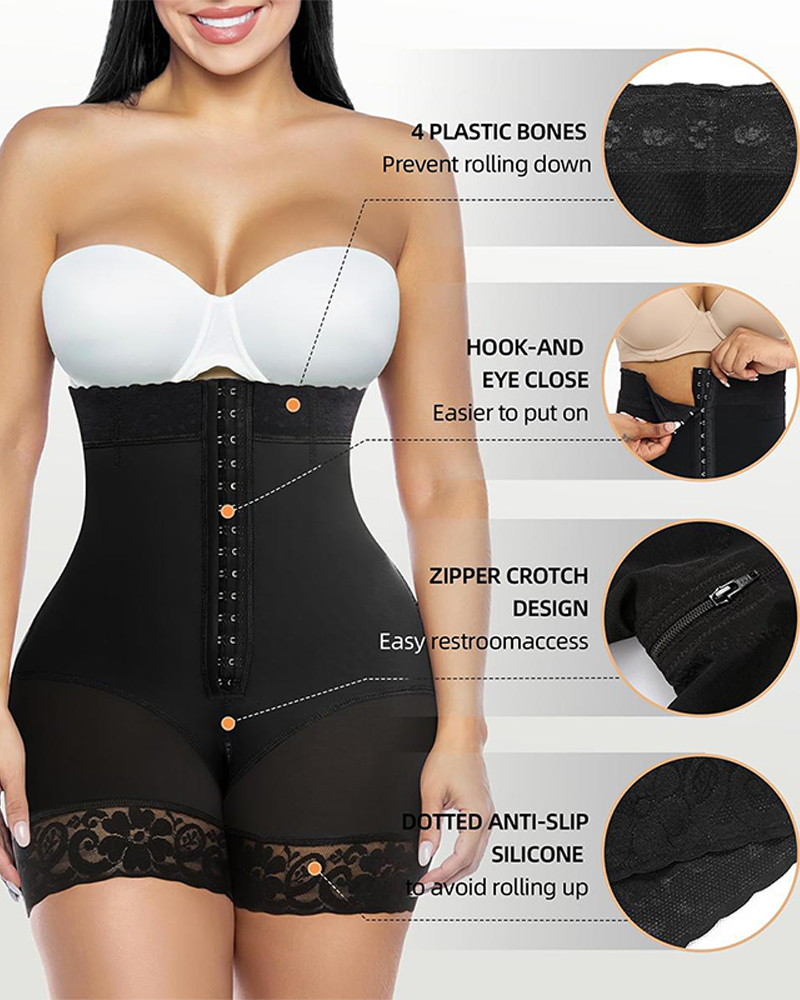Colombian Faja Shorts Tummy Control Butt Lifter Zipper Crotch Shapewear