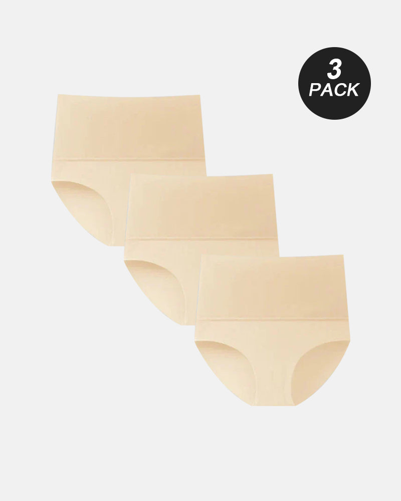 3-Pack High Waisted Thong Tummy Control Briefs
