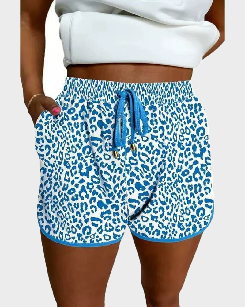 Checkered Drawstring Casual Elastic Waist Comfortable Everyday Chic Shorts