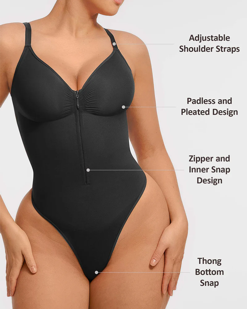 Tummy Control Seamless Zipper Shaping Bodysuit