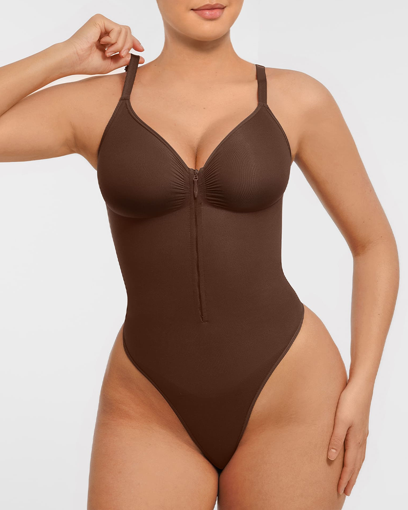 Tummy Control Seamless Zipper Shaping Bodysuit