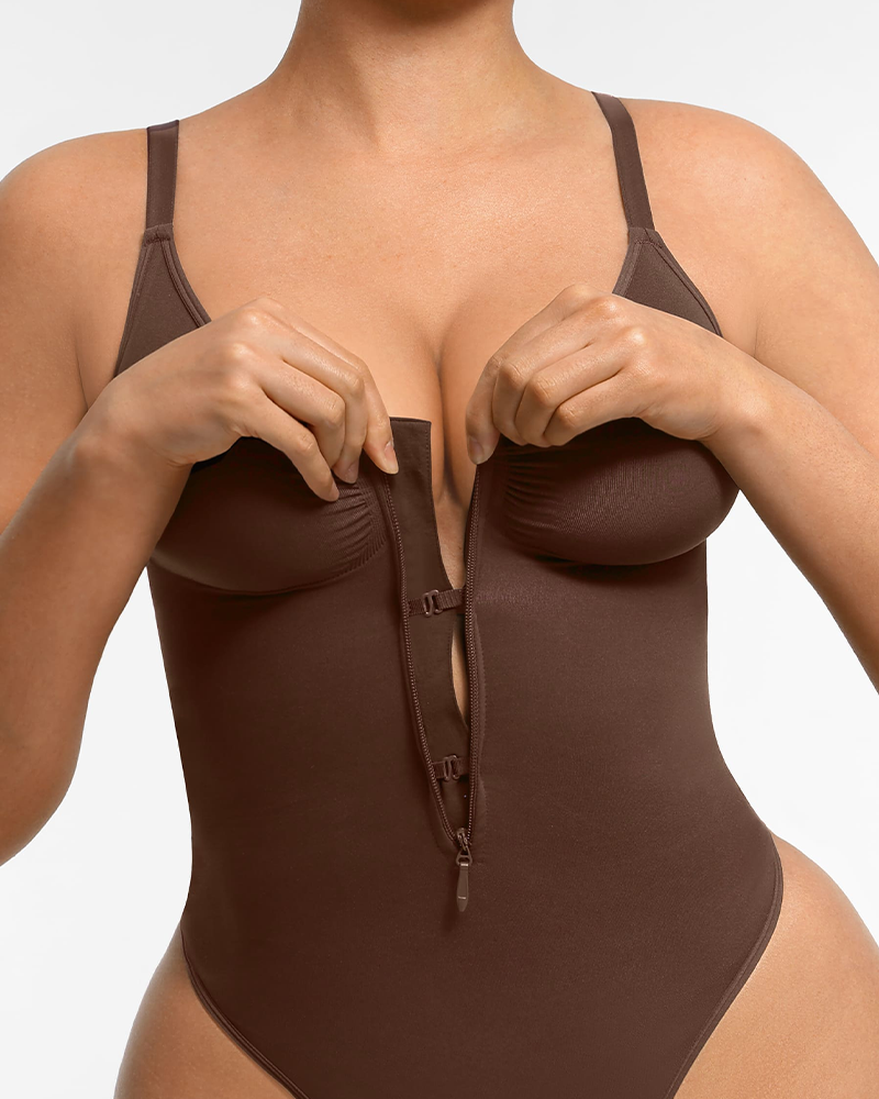 Tummy Control Seamless Zipper Shaping Bodysuit