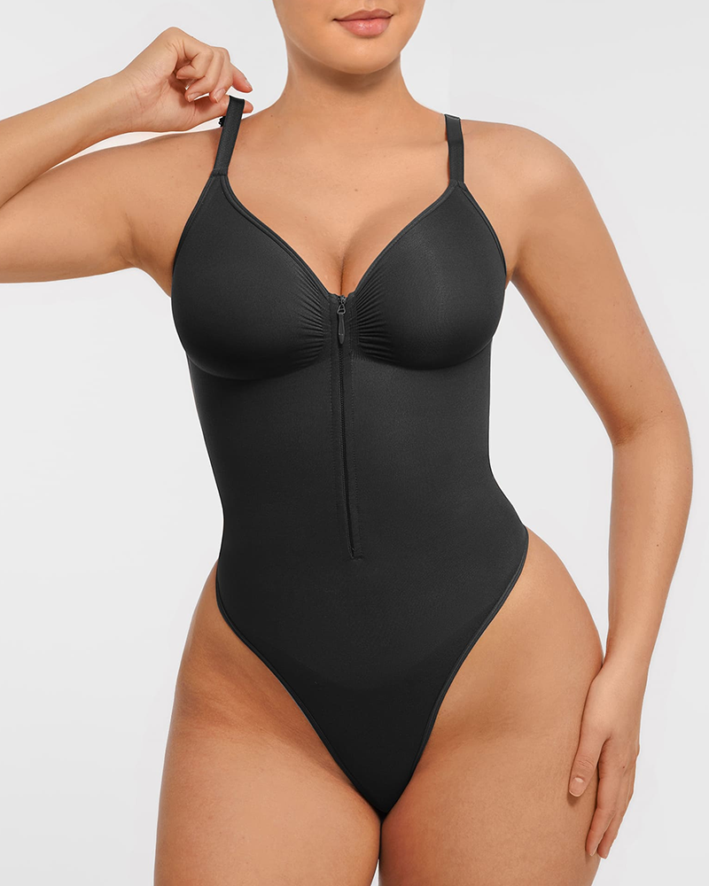 Tummy Control Seamless Zipper Shaping Bodysuit