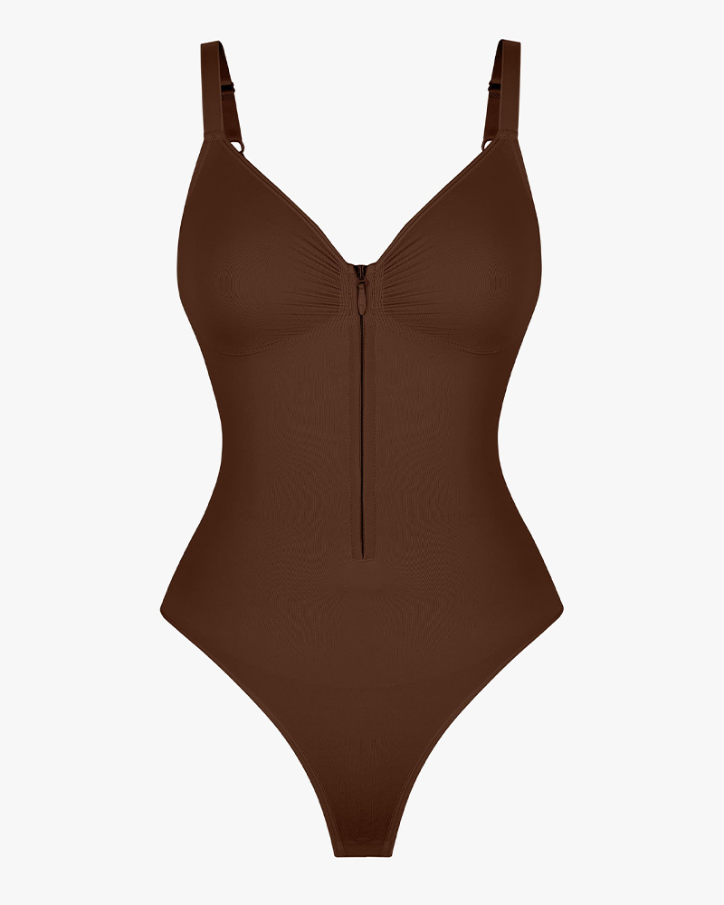 Tummy Control Seamless Zipper Shaping Bodysuit