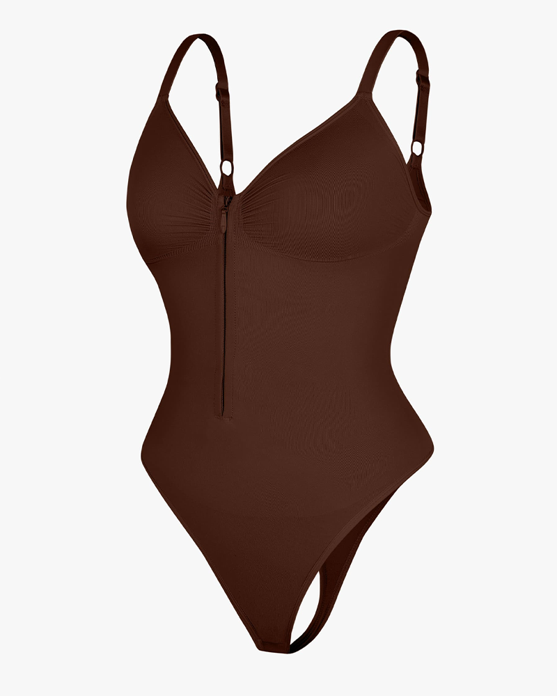 Tummy Control Seamless Zipper Shaping Bodysuit