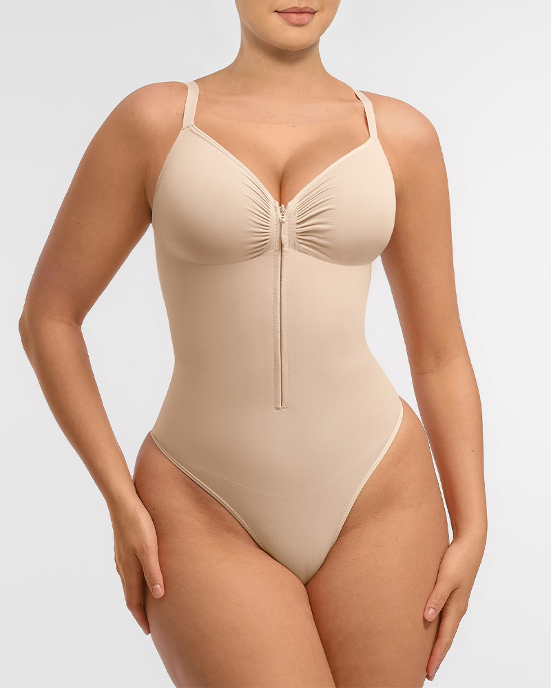 Tummy Control Seamless Zipper Shaping Bodysuit