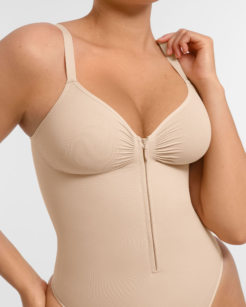 Tummy Control Seamless Zipper Shaping Bodysuit