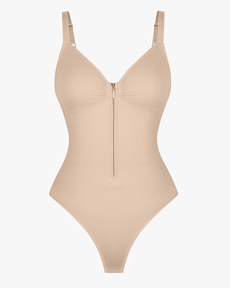 Tummy Control Seamless Zipper Shaping Bodysuit