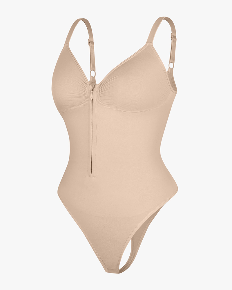 Tummy Control Seamless Zipper Shaping Bodysuit