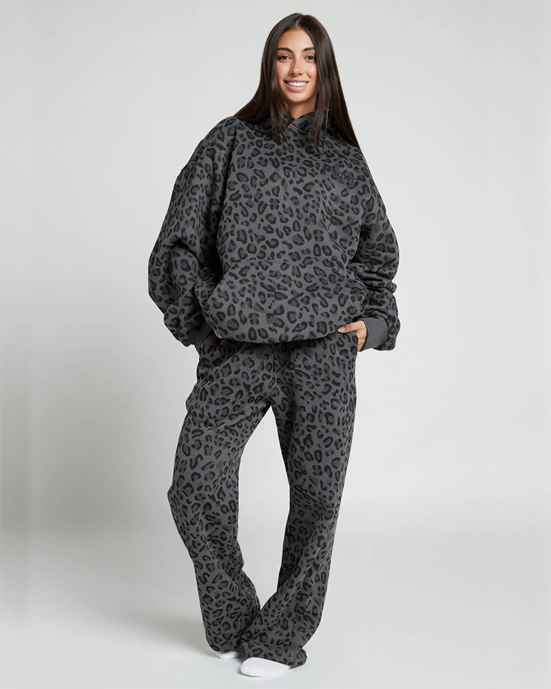 Minimalist Straight Leg Sweatpants High Waist Elastic Drawstring Pants