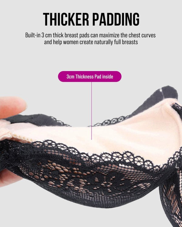 Lace Underwire Padded Push Up Bralette