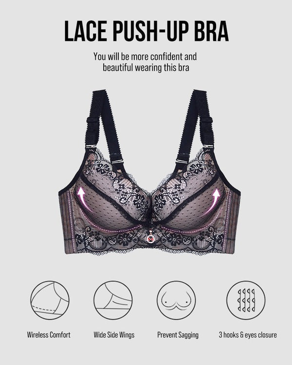 Lace Underwire Padded Push Up Bralette