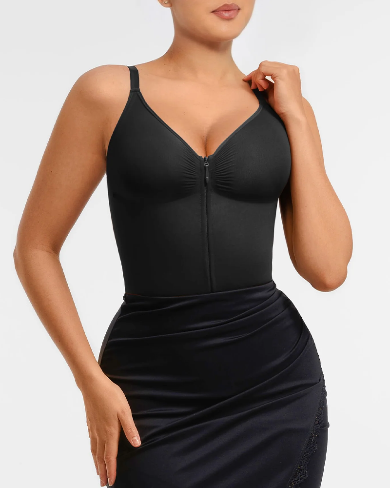 Tummy Control Seamless Zipper Shaping Bodysuit