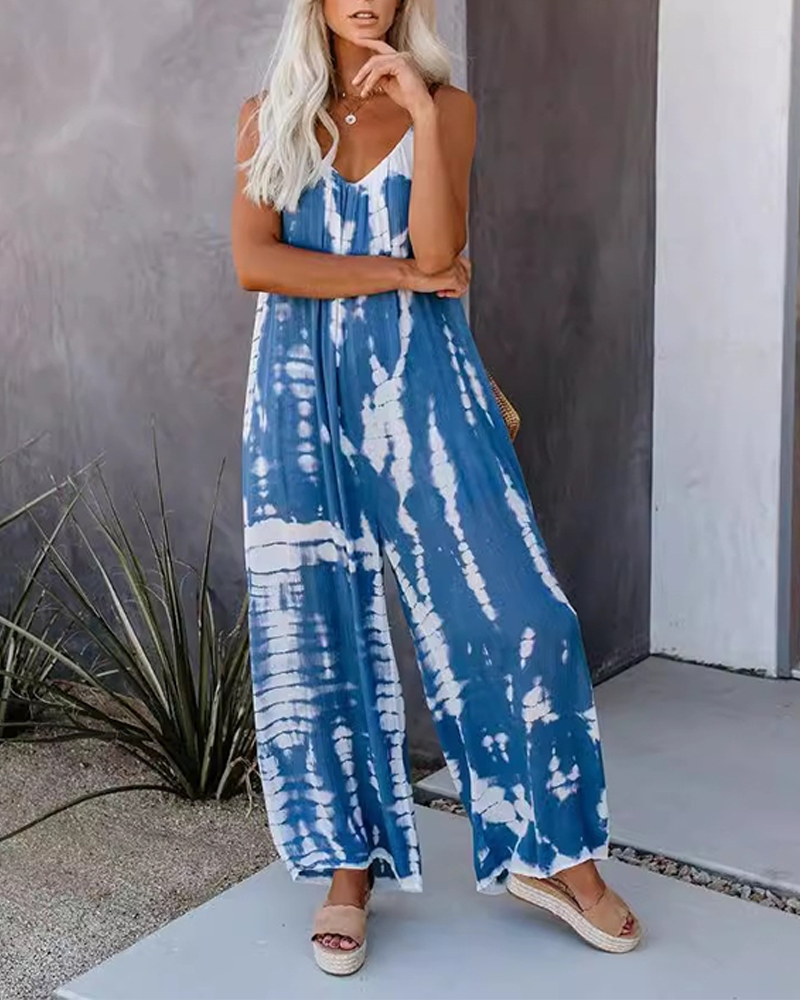Plus Size Wide Leg Suspender Jumpsuit with Pockets Curvy Fashion Overalls