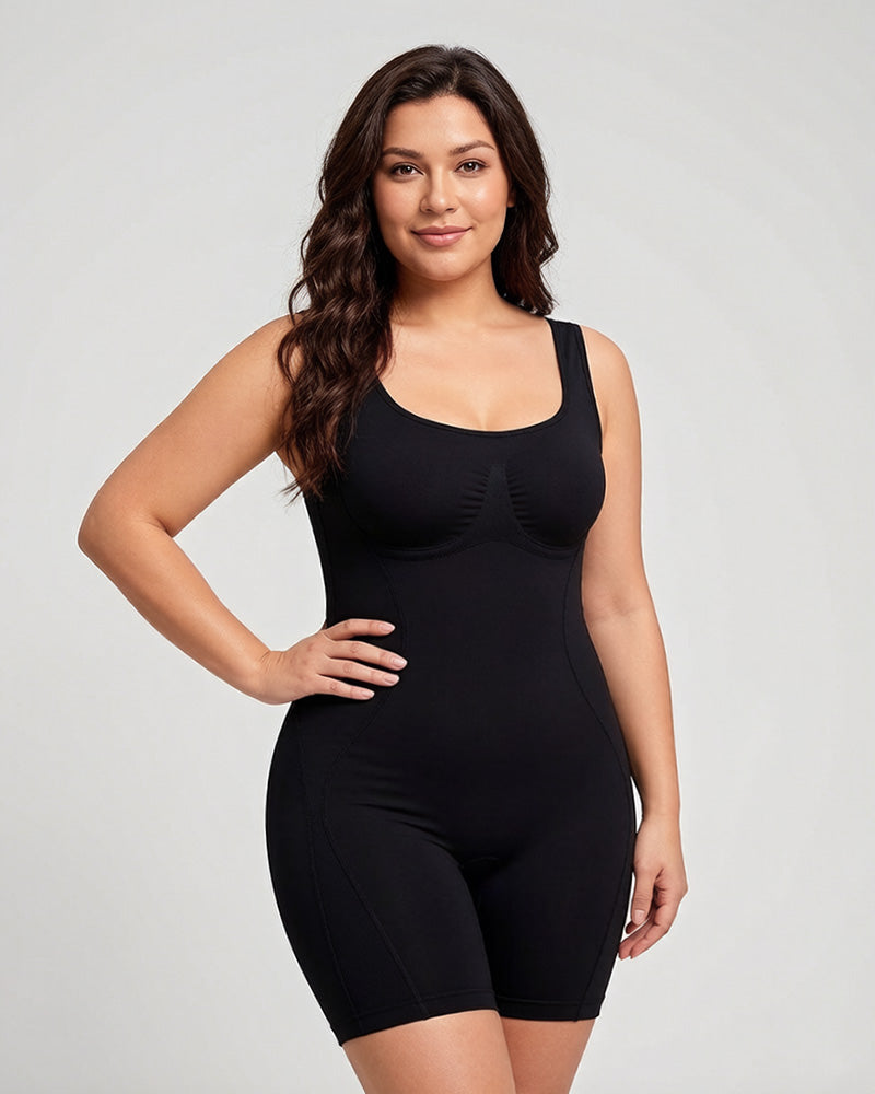 Open Back Tummy Control Butt Lifter Back Support Scrunch Postpartum Bodysuit