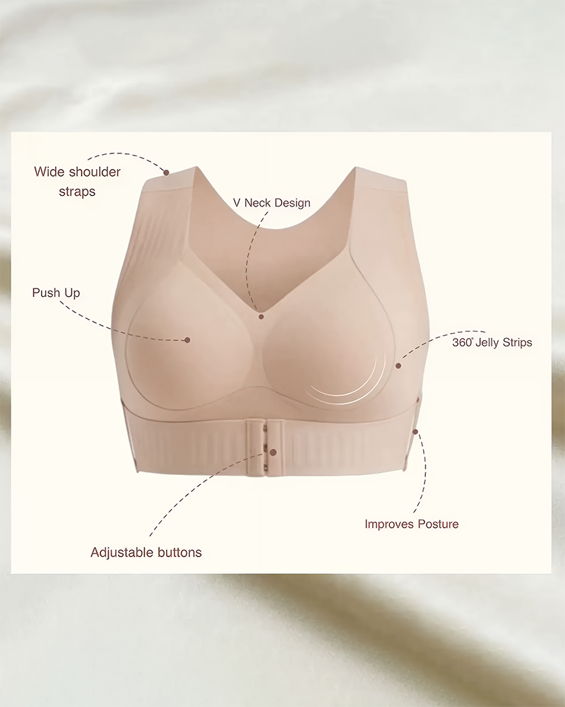 Posture Correction Bra Soft Breathable Non Removable Cups Yoga Sports Bra