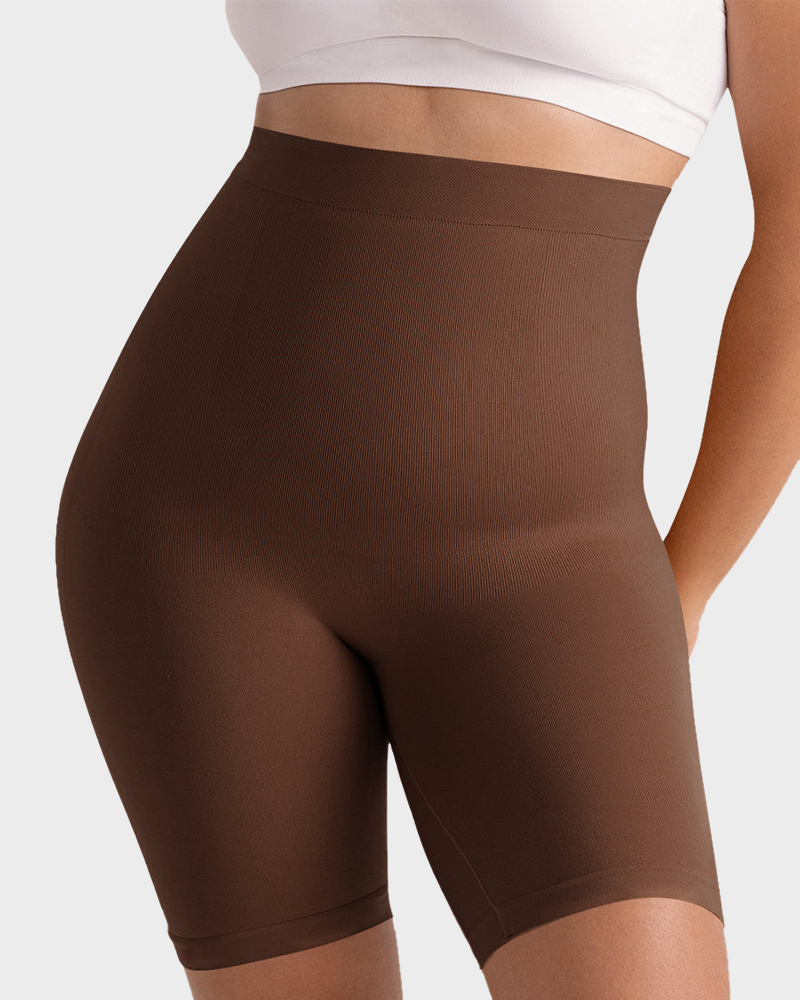 Anti Roll High Waisted Seamless Medium Compression Shapewear Shorts