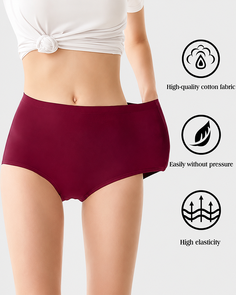 Women's High Waist Seamless No Show Briefs Panties