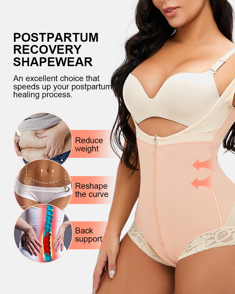 Postpartum Colombian Fajas Shapewear Compression Body Shaper Bodysuit