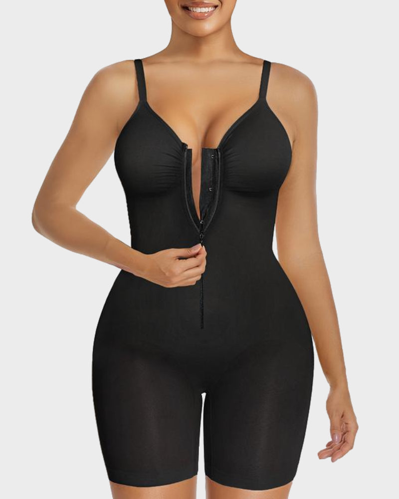 Tummy Control Bodysuits Zip-Up Ultra Stretch Shapewear
