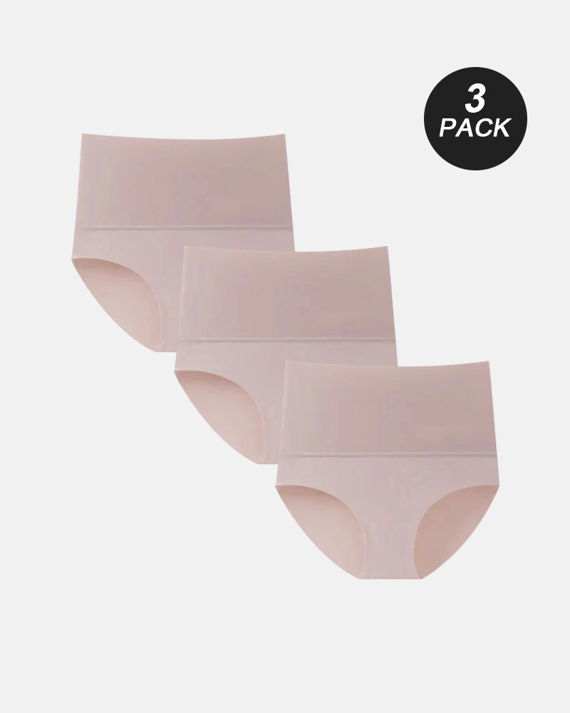 3-Pack High Waisted Thong Tummy Control Briefs
