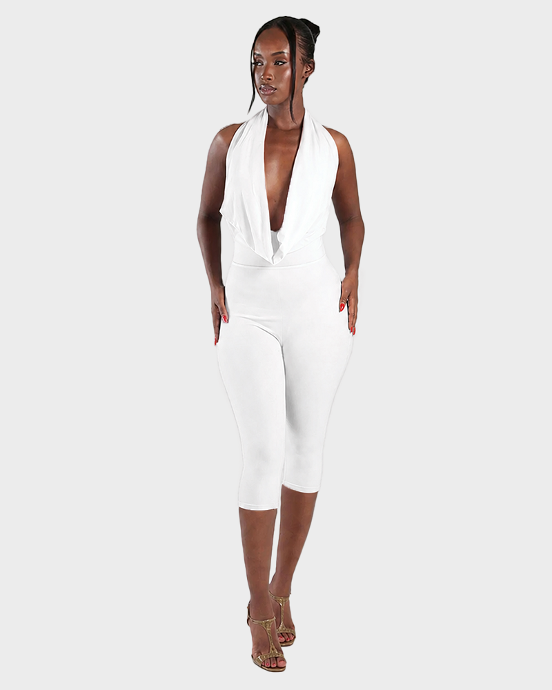 Women's Backless Sleeveless Bodycon Jumpsuit Simple Casual Daily Chic Womenswear