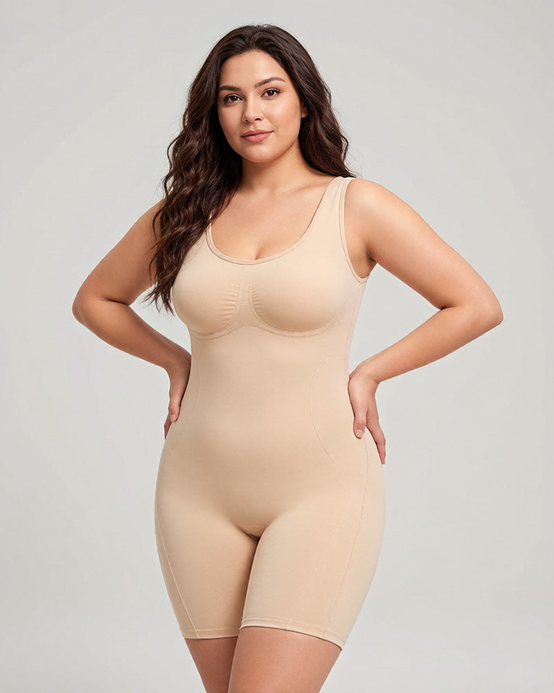 Open Back Tummy Control Butt Lifter Back Support Scrunch Postpartum Bodysuit